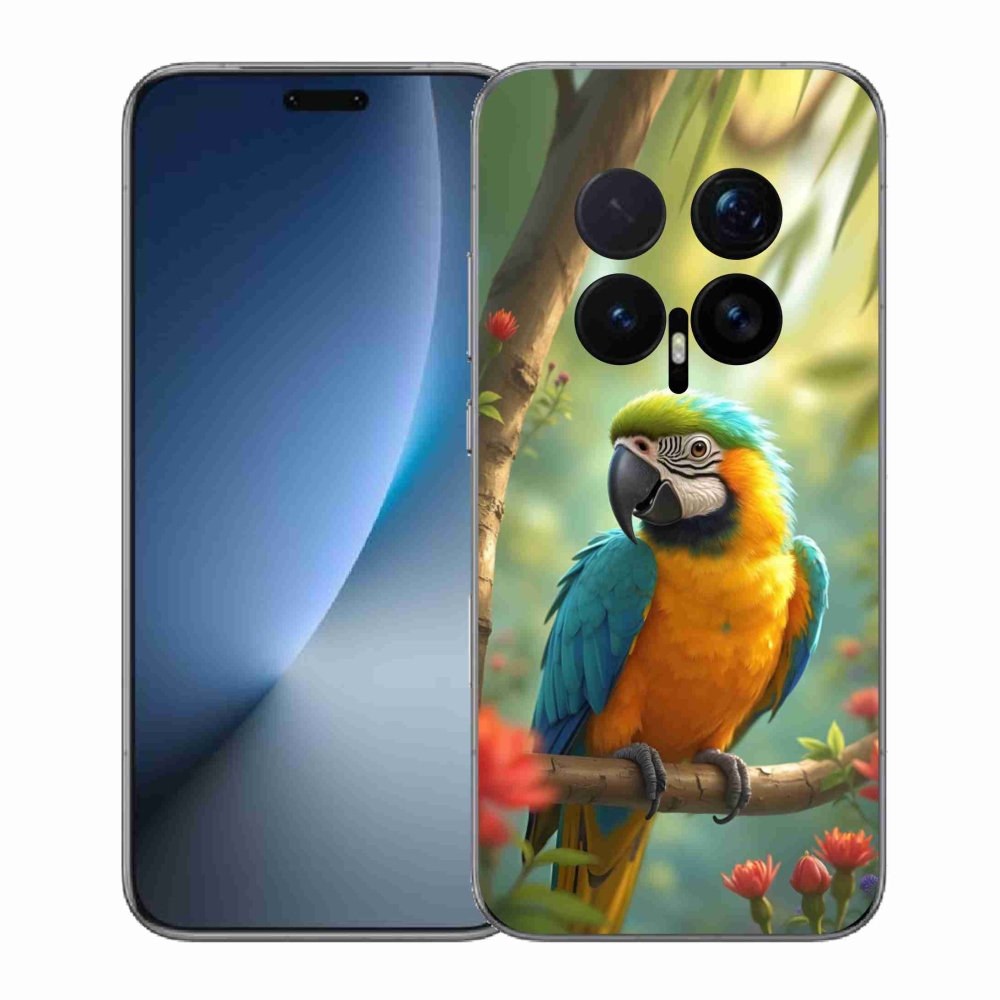 Gélový kryt mmCase na Honor Magic 8 Pro - papagáj ara modrožltá