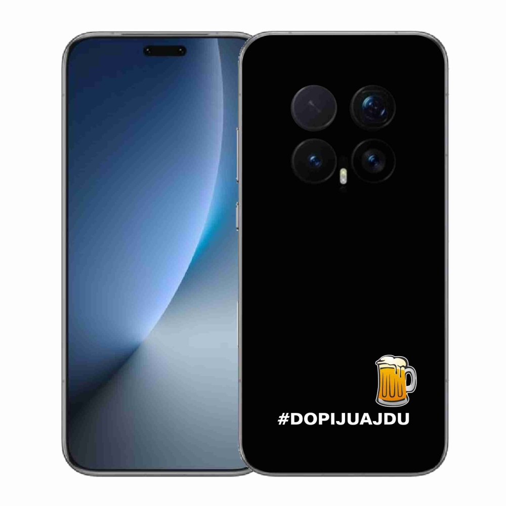 Gélový kryt mmCase na Honor Magic 8 Pro - pivný motív 1 čierne pozadie