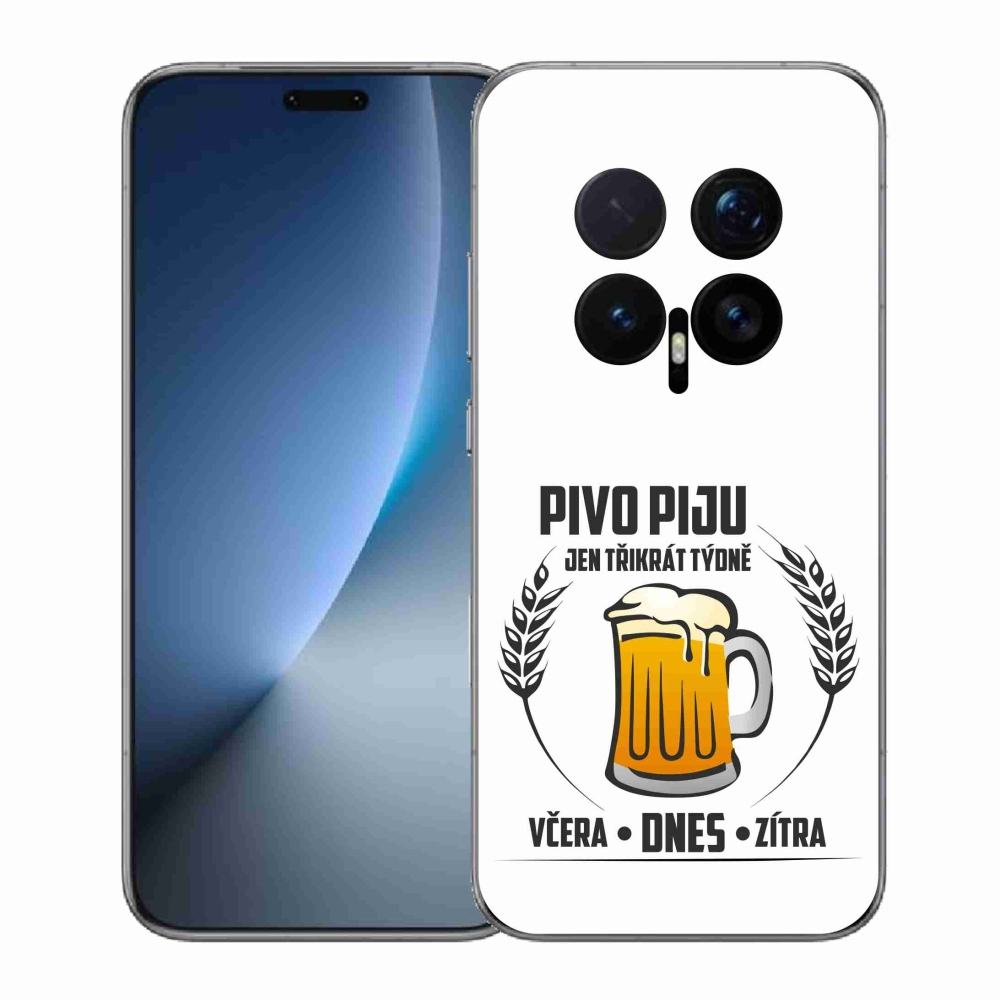 Gélový kryt mmCase na Honor Magic 8 Pro - pivný motív biele pozadie