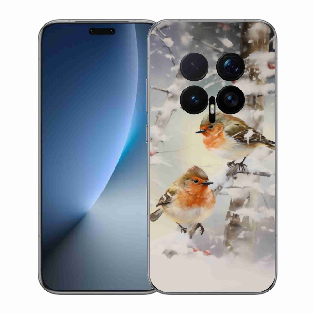 Gélový kryt mmCase na Honor Magic 8 Pro - vtáčiky v zime