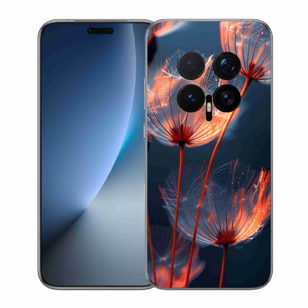 Gélový kryt mmCase na Honor Magic 8 Pro - svetielkujúce páperie