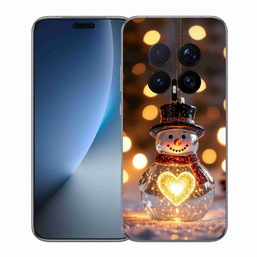 Gélový kryt mmCase na Honor Magic 8 Pro - svietiaci vianočný snehuliak