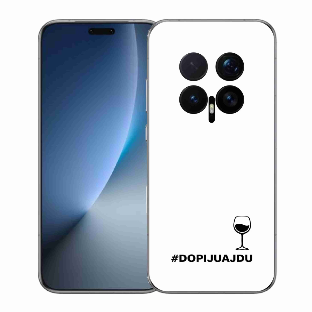 Gélový kryt mmCase na Honor Magic 8 Pro - vínny motív biele pozadie