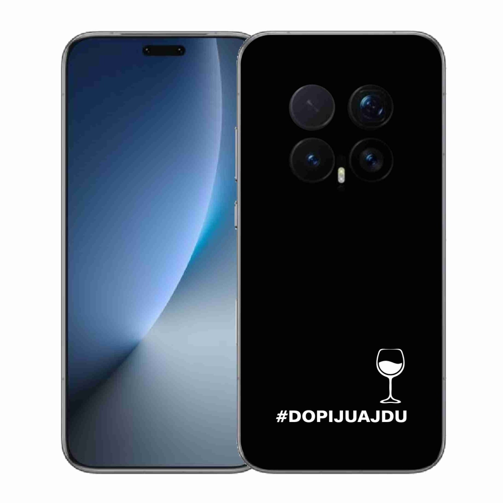 Gélový kryt mmCase na Honor Magic 8 Pro - vínny motív čierne pozadie