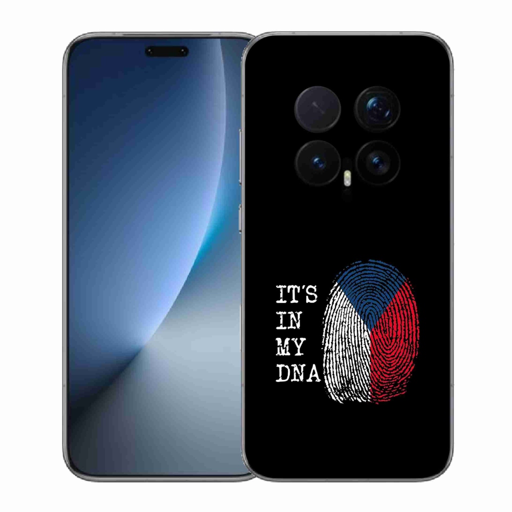 Gélový kryt mmCase na Honor Magic 8 Pro - vlajka odtlačok prsta čierne pozadie