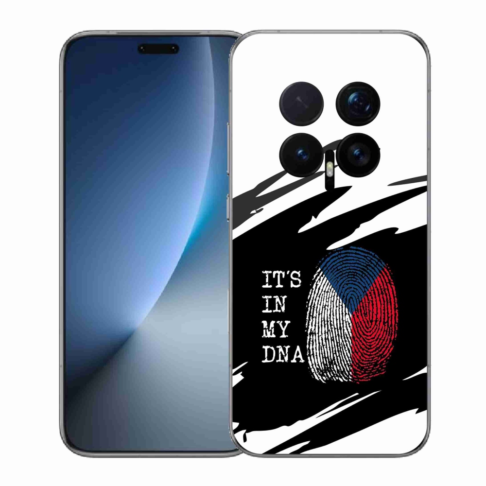 Gélový kryt mmCase na Honor Magic 8 Pro - vlajka odtlačok prsta čiernobiele pozadie