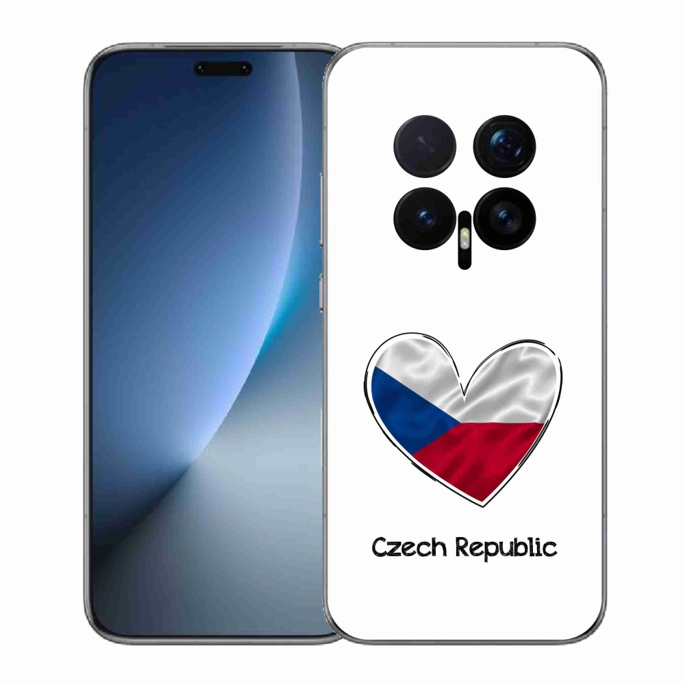 Gélový kryt mmCase na Honor Magic 8 Pro - vlajka srdca biele pozadie