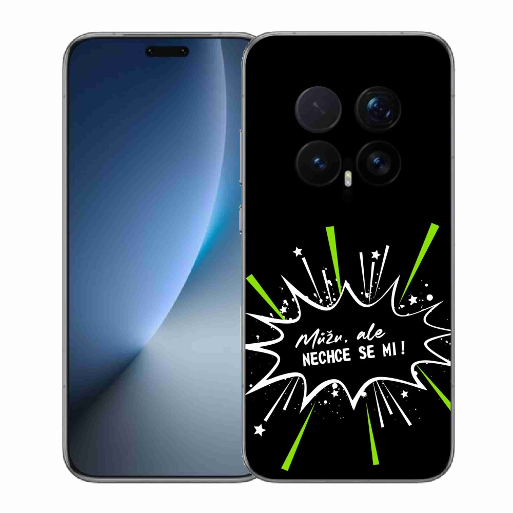 Gélový kryt mmCase na Honor Magic 8 Pro - vtipný text 11 čierne pozadie