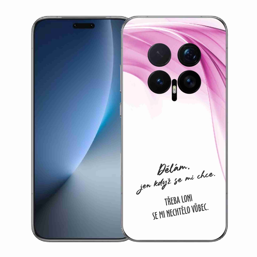 Gélový kryt mmCase na Honor Magic 8 Pro - vtipný text 12 biele pozadie