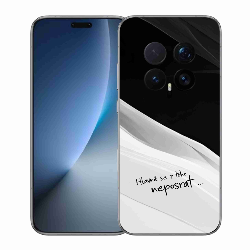 Gélový kryt mmCase na Honor Magic 8 Pro - vtipný text 13 bieločierne pozadie