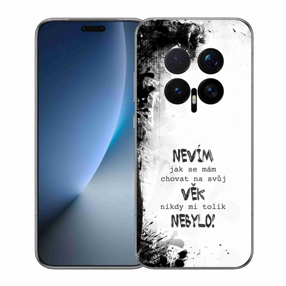 Gélový kryt mmCase na Honor Magic 8 Pro - vtipný text 14 biele pozadie