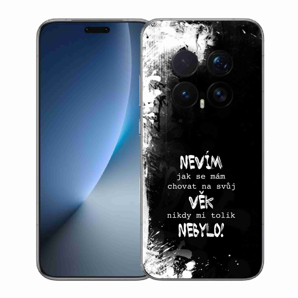 Gélový kryt mmCase na Honor Magic 8 Pro - vtipný text 14 čierne pozadie