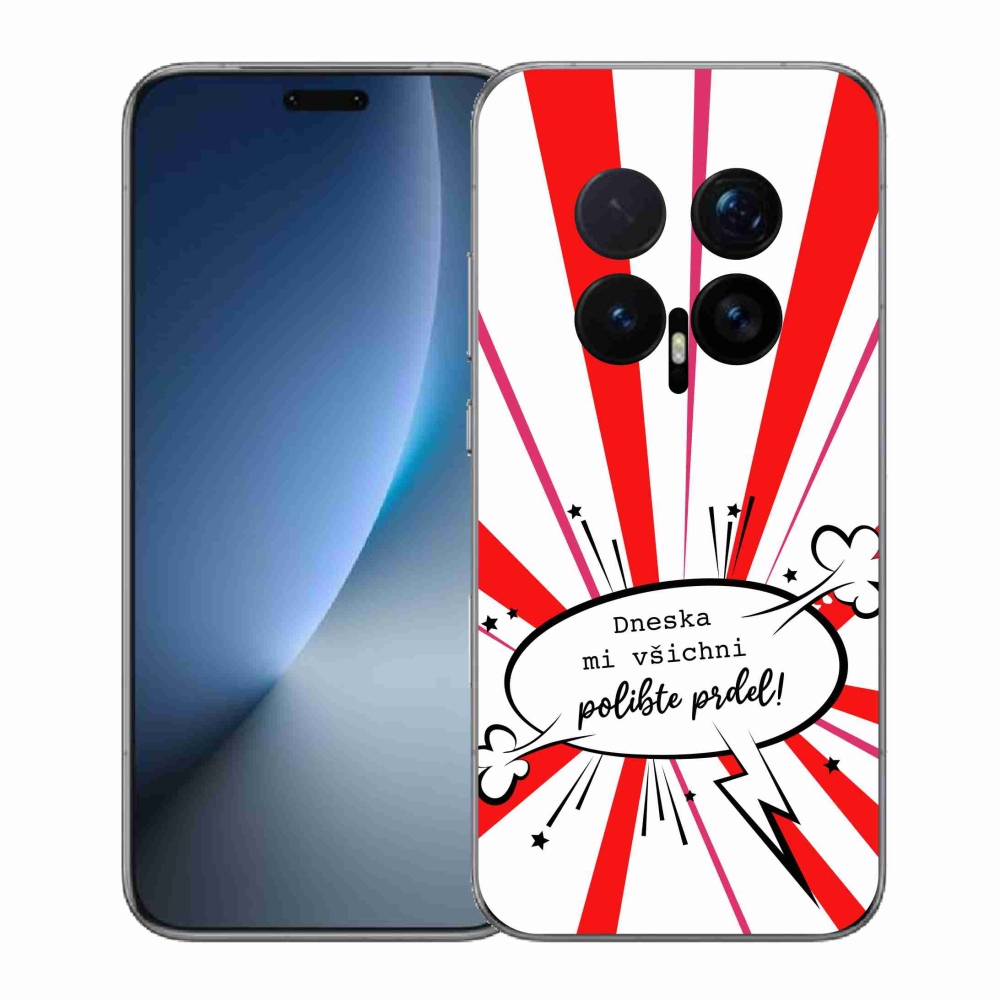 Gélový kryt mmCase na Honor Magic 8 Pro - vtipný text 15 biele pozadie