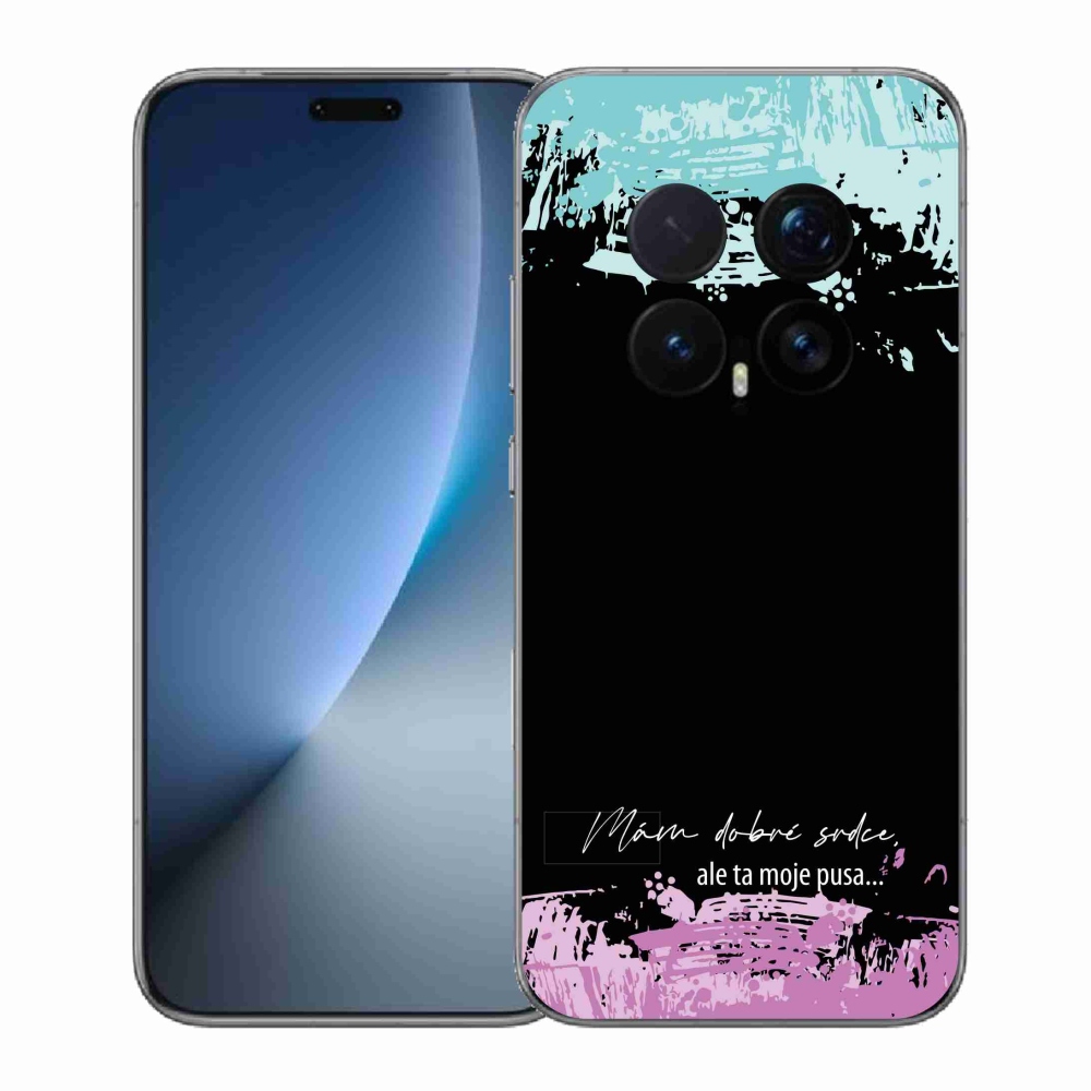 Gélový kryt mmCase na Honor Magic 8 Pro - vtipný text 3 čierne pozadie