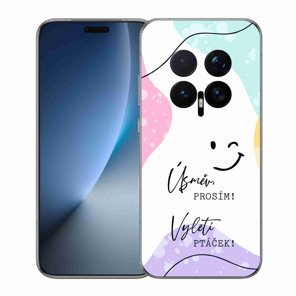 Gélový kryt mmCase na Honor Magic 8 Pro - vtipný text 4 biele pozadie