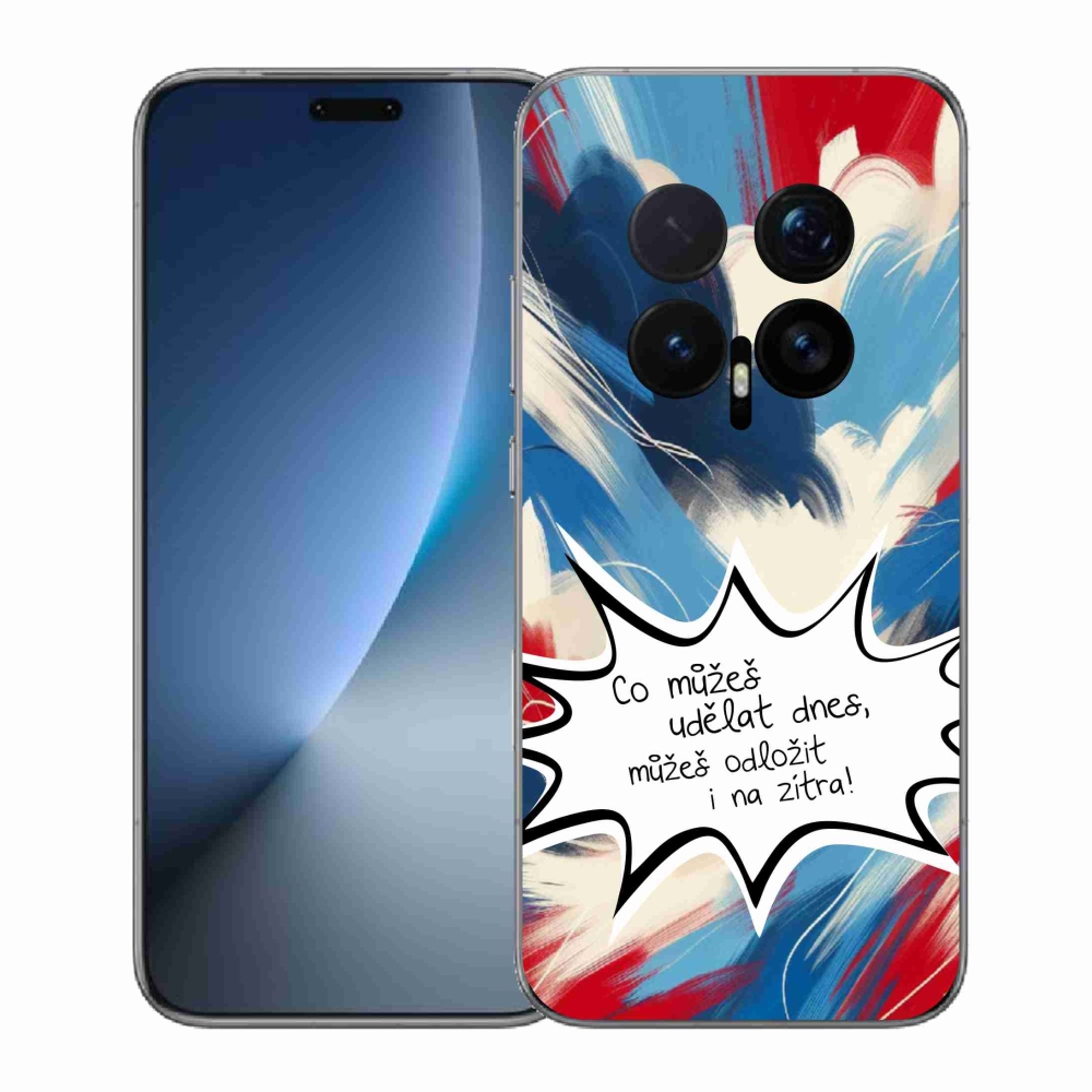 Gélový kryt mmCase na Honor Magic 8 Pro - vtipný text 9 biele pozadie