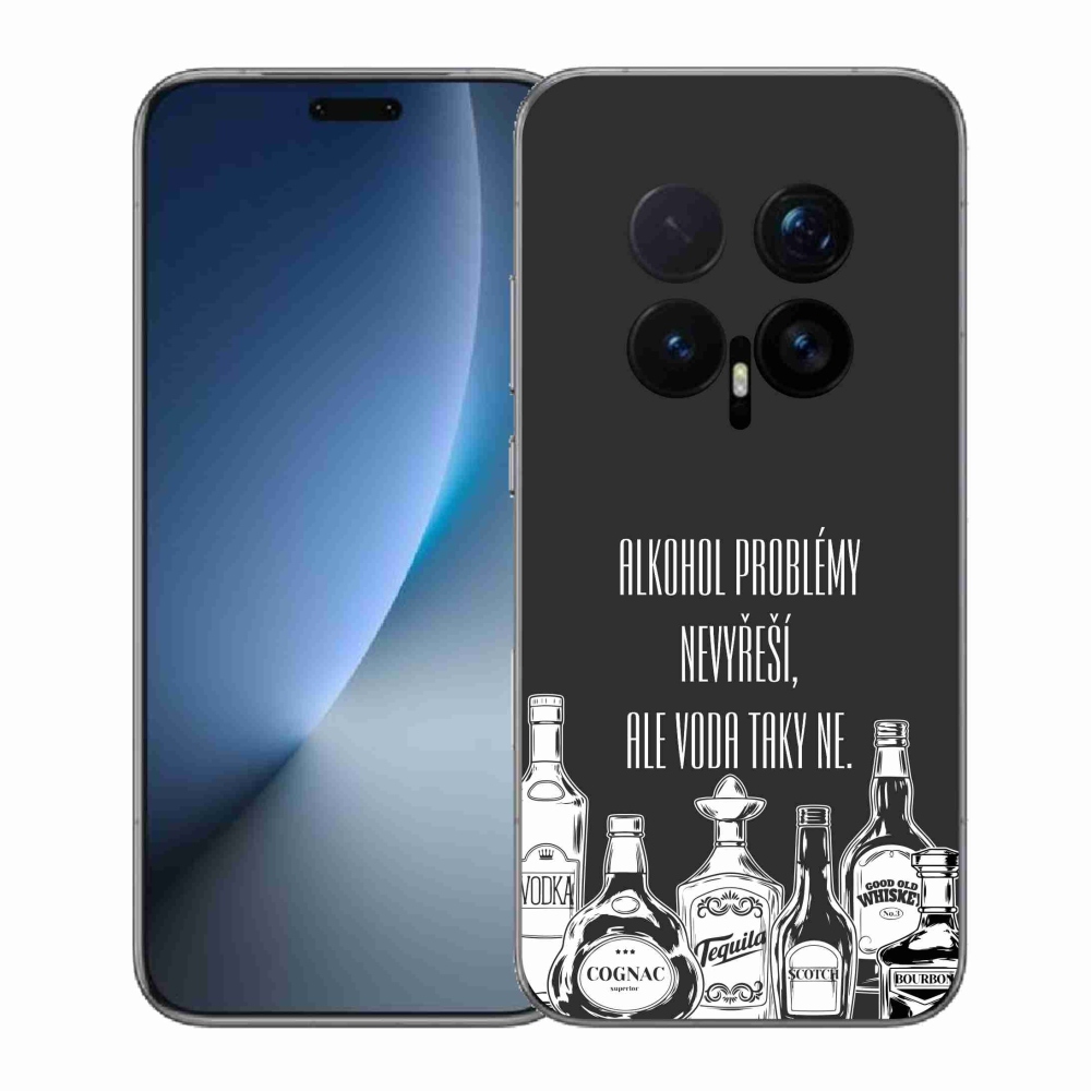 Gélový kryt mmCase na Honor Magic 8 Pro - vtipný text čierne pozadie