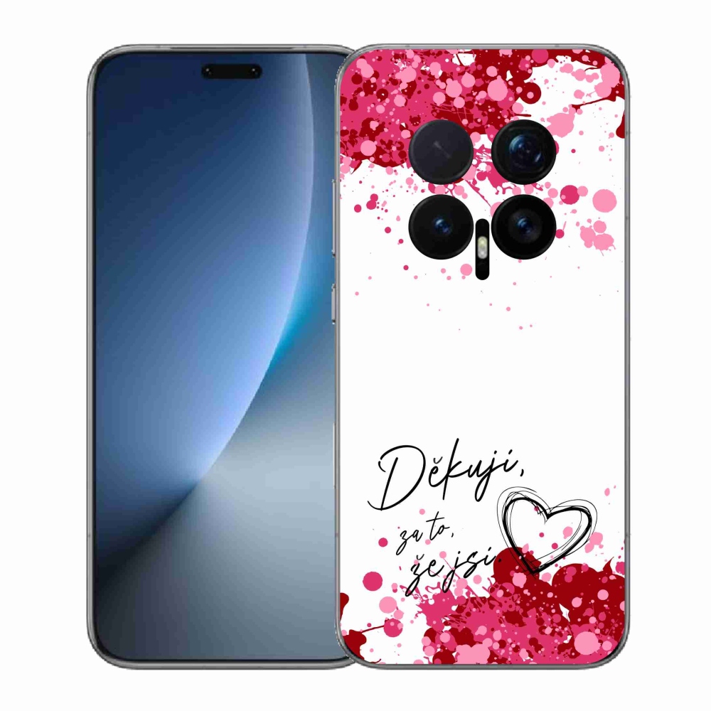 Gélový kryt mmCase na Honor Magic 8 Pro - zamilovaný text 2 biele pozadie