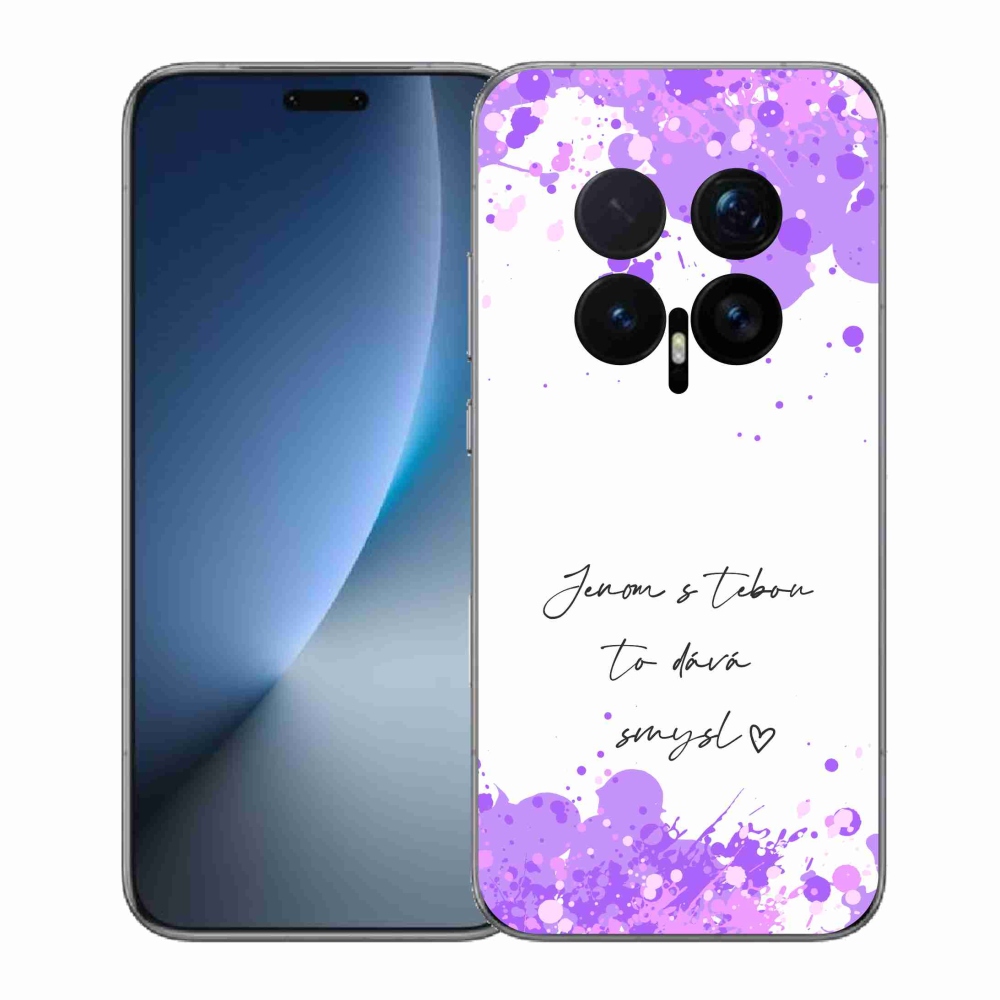 Gélový kryt mmCase na Honor Magic 8 Pro - zamilovaný text biele pozadie
