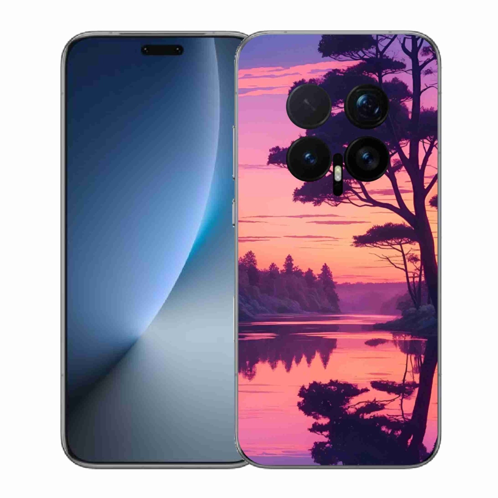 Gélový kryt mmCase na Honor Magic 8 Pro - západ slnka nad jazerom