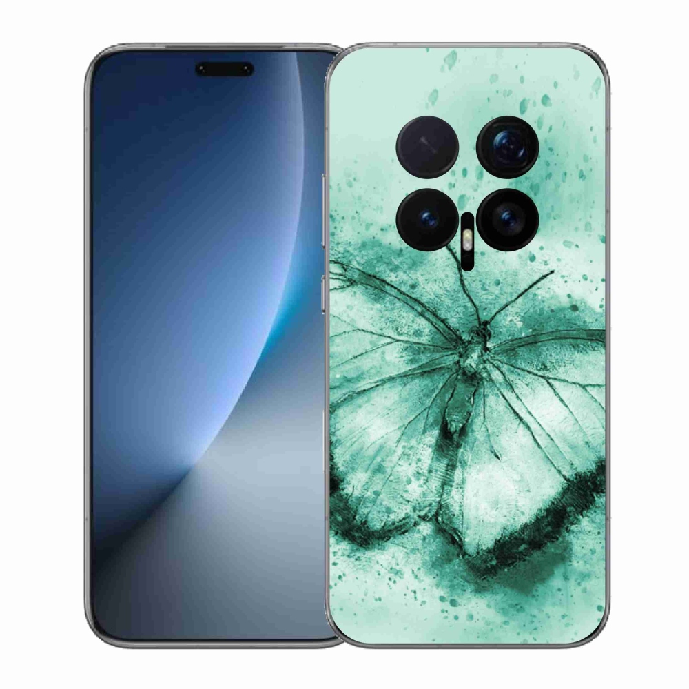 Gélový kryt mmCase na Honor Magic 8 Pro - zelený motýľ