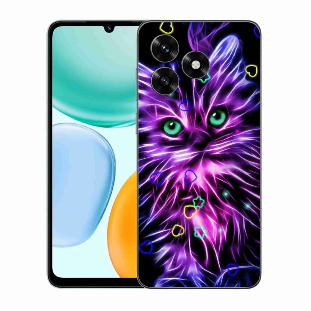 Gélový kryt mmCase na Honor X5c Plus - abstraktná mačka