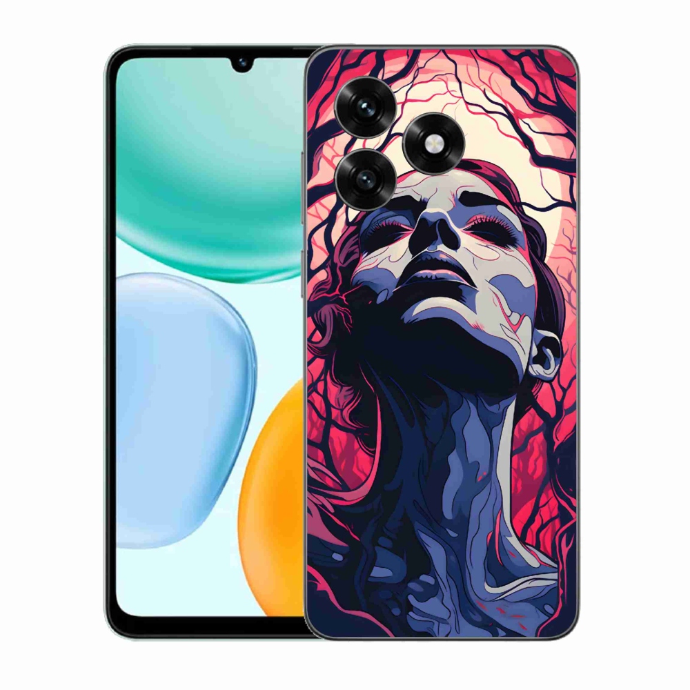 Gélový kryt mmCase na Honor X5c Plus - abstraktná tvár