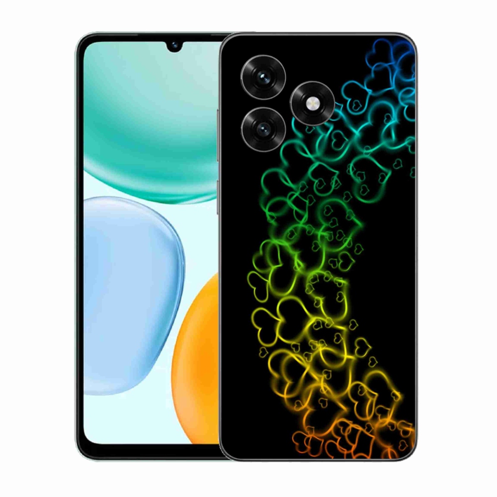 Gélový kryt mmCase na Honor X5c Plus - farebné srdiečka