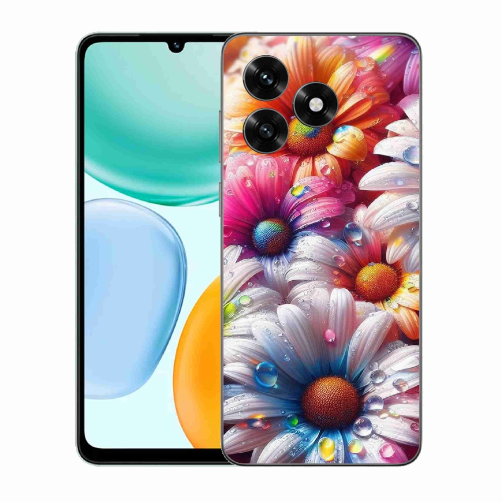 Gélový kryt mmCase na Honor X5c Plus - farebné margaréty