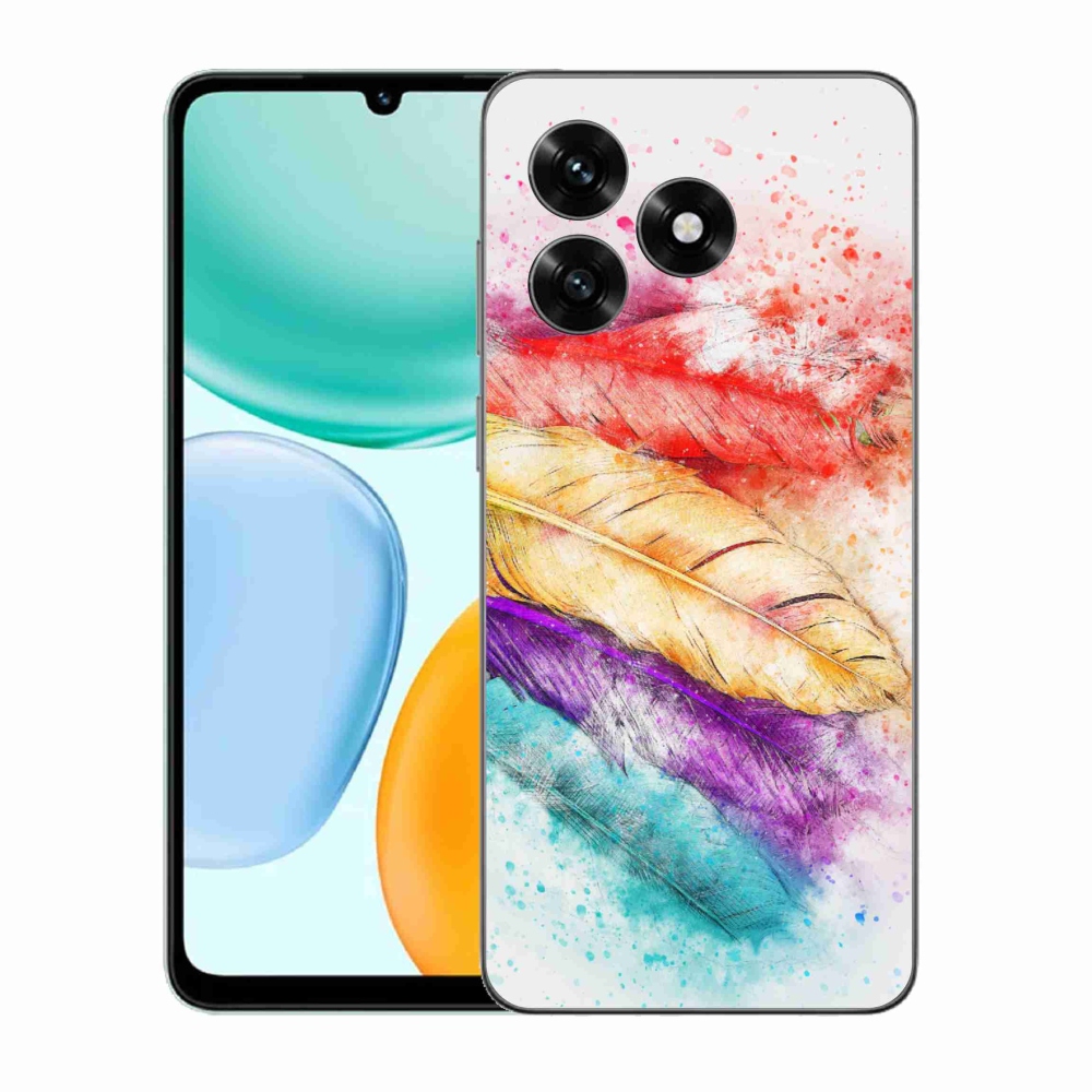 Gélový kryt mmCase na Honor X5c Plus - farebné perie