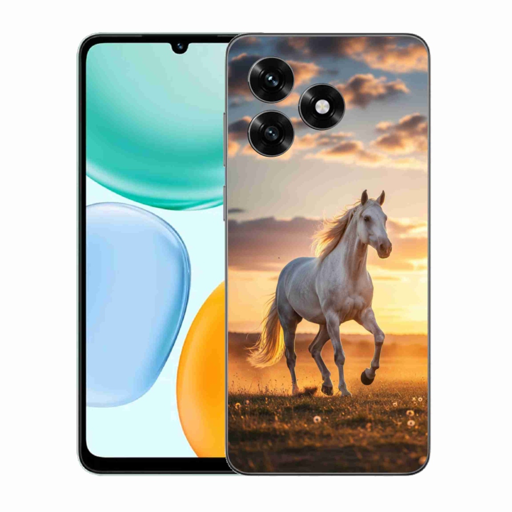 Gélový kryt mmCase na Honor X5c Plus - bežiaci biely kôň 2