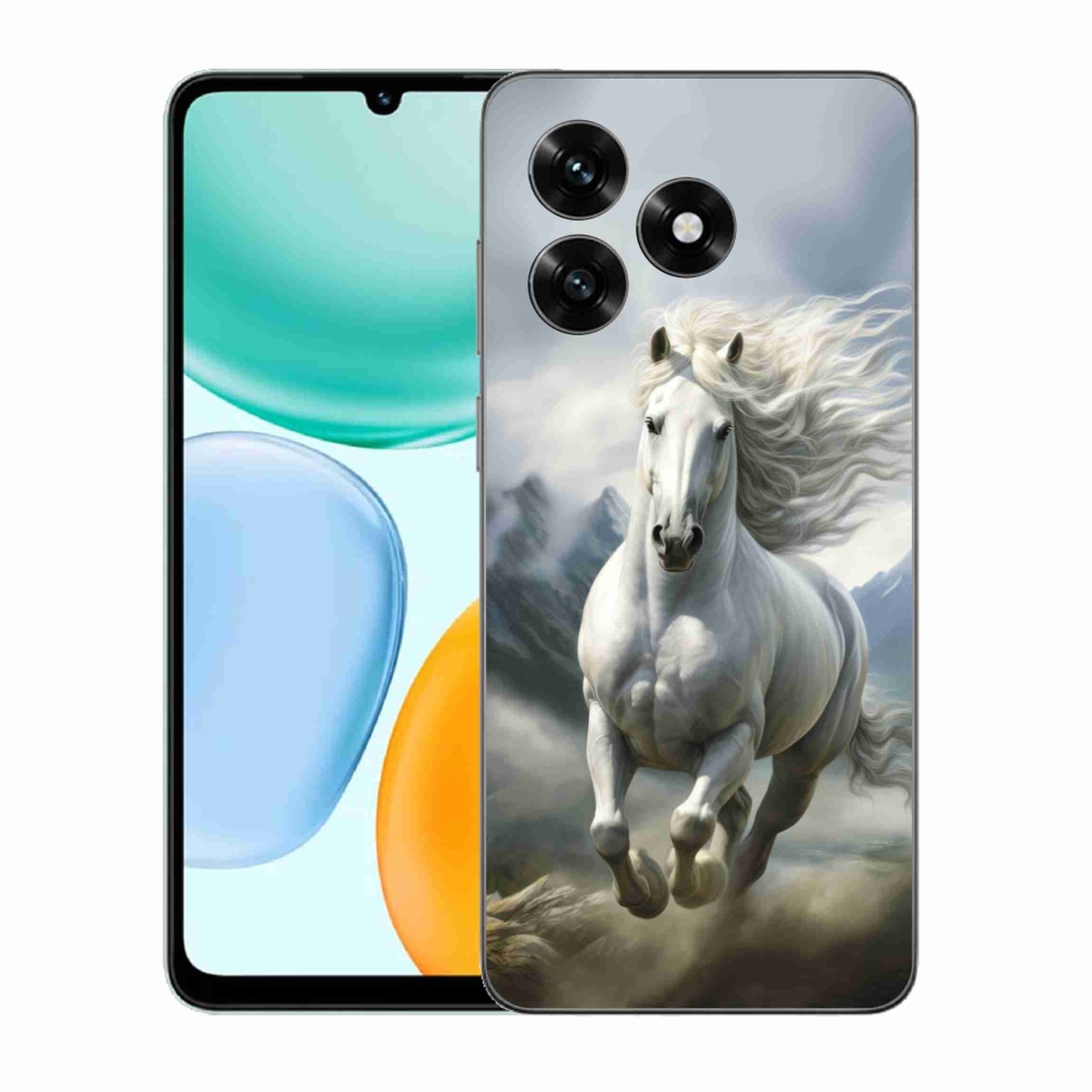 Gélový kryt mmCase na Honor X5c Plus - bežiaci biely kôň 3