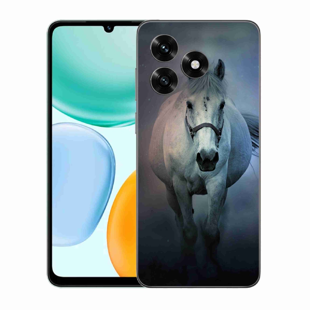 Gélový kryt mmCase na Honor X5c Plus - bežiaci biely kôň