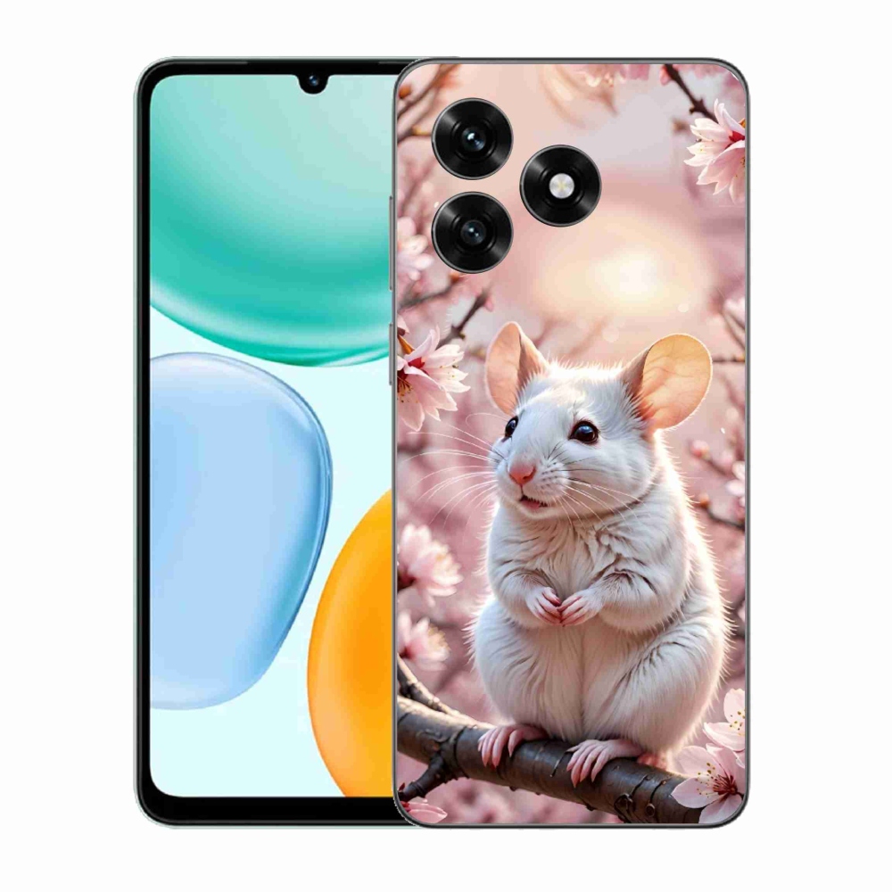 Gélový kryt mmCase na Honor X5c Plus - biela myš na vetve