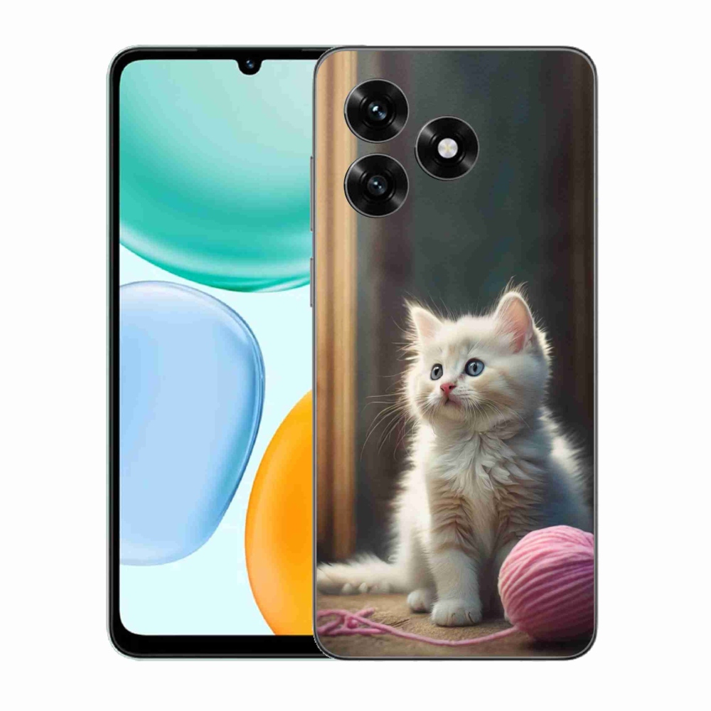 Gélový kryt mmCase na Honor X5c Plus - biele mačiatko 2