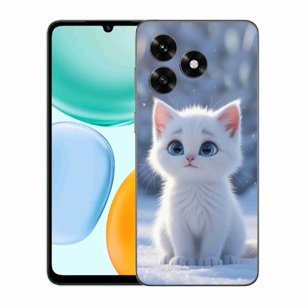 Gélový kryt mmCase na Honor X5c Plus - biele mačiatko 3