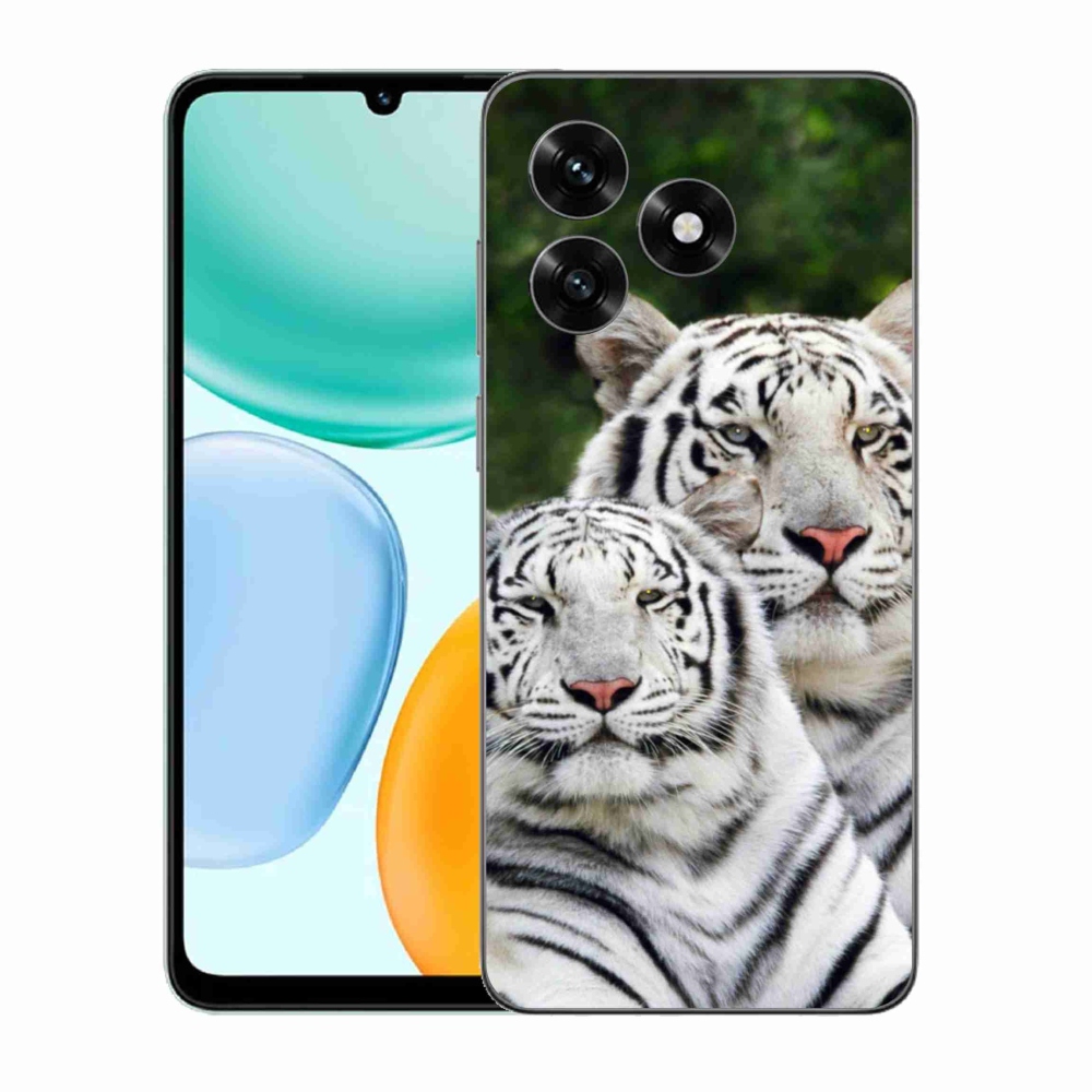 Gélový kryt mmCase na Honor X5c Plus - bieli tigre