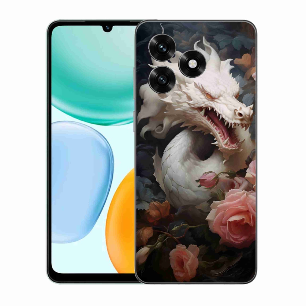 Gélový kryt mmCase na Honor X5c Plus - biely drak