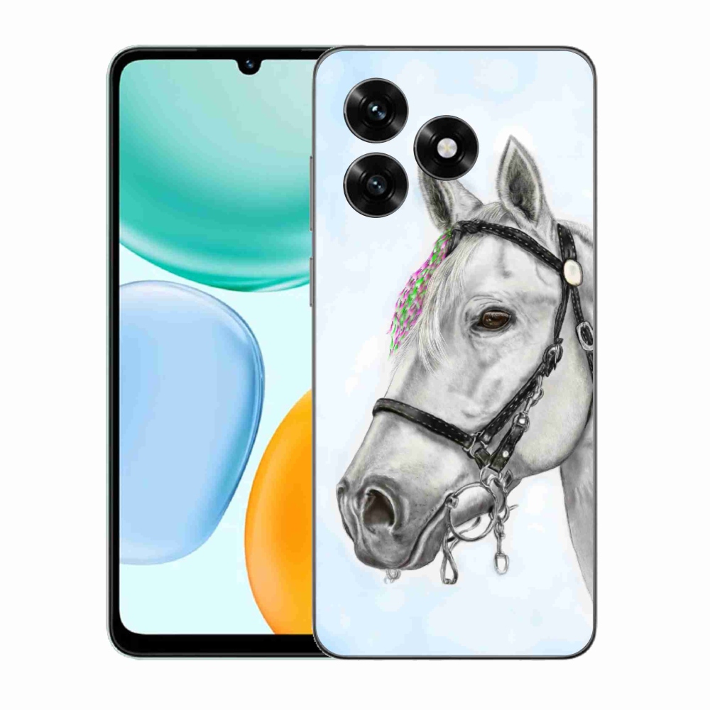 Gélový kryt mmCase na Honor X5c Plus - biely kôň 1