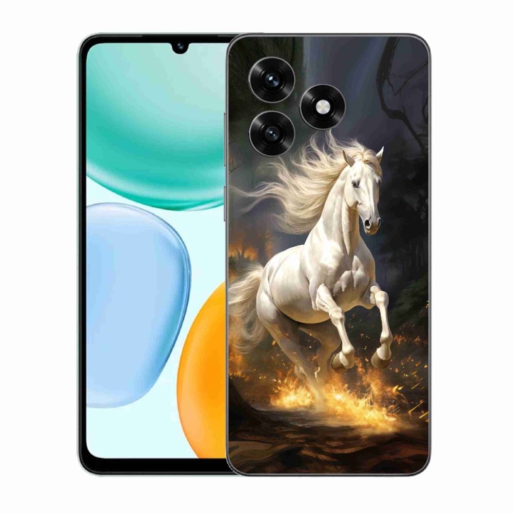 Gélový kryt mmCase na Honor X5c Plus - biely kôň 2