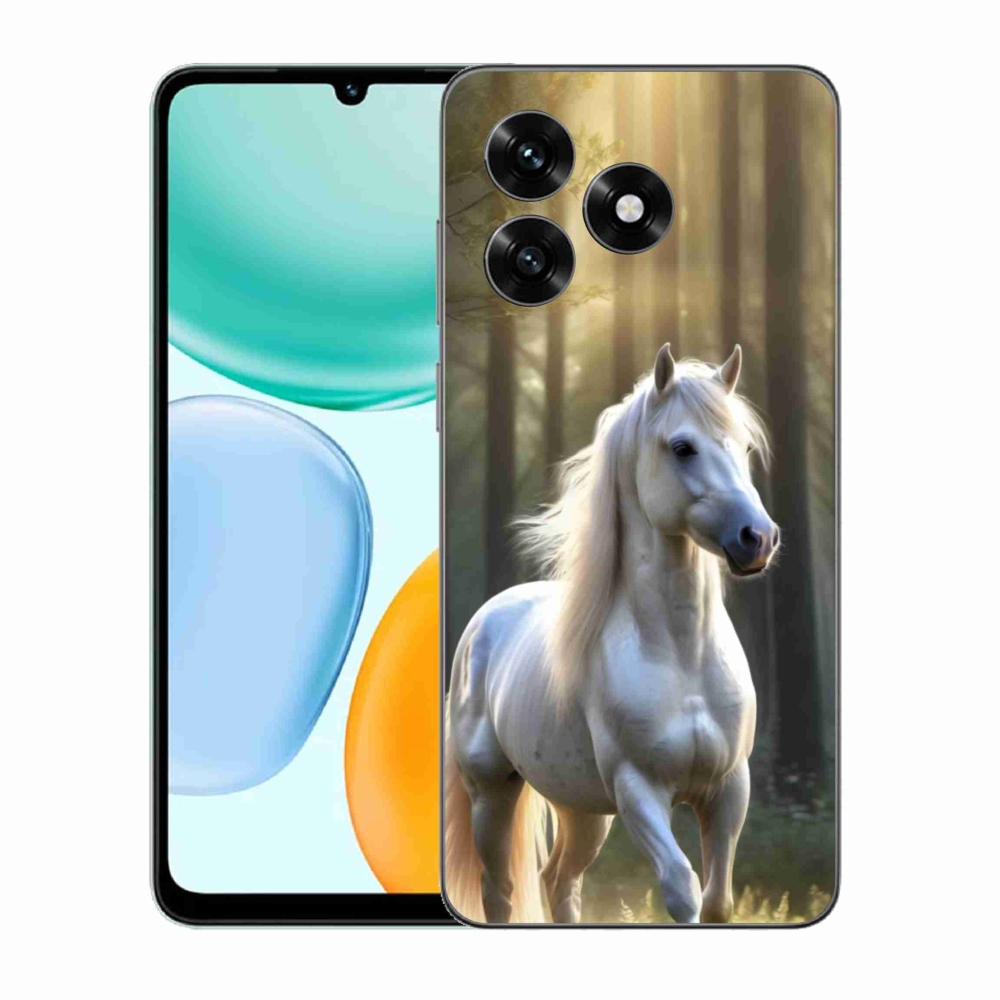 Gélový kryt mmCase na Honor X5c Plus - biely kôň 3