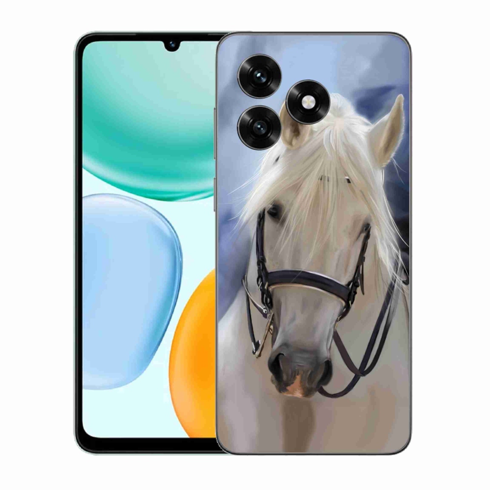 Gélový kryt mmCase na Honor X5c Plus - biely kôň