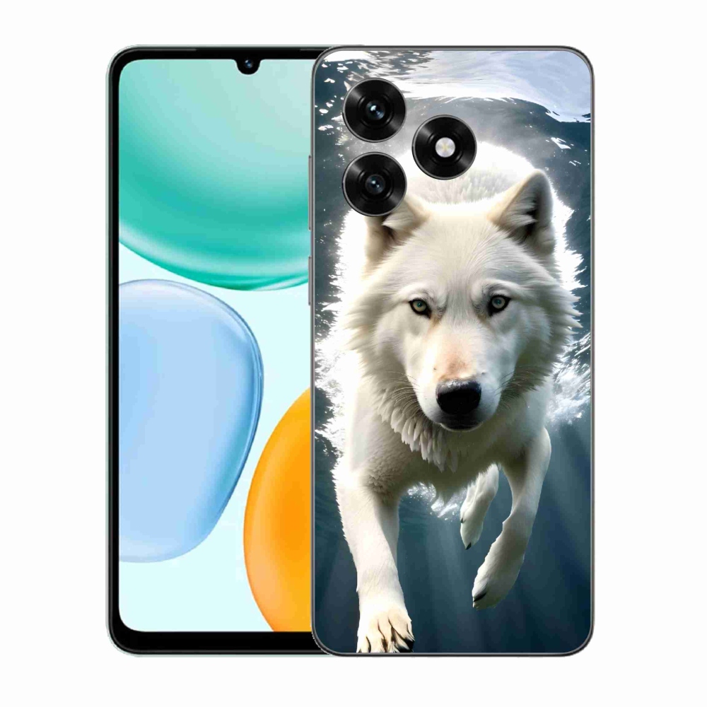 Gélový kryt mmCase na Honor X5c Plus - biely vlk