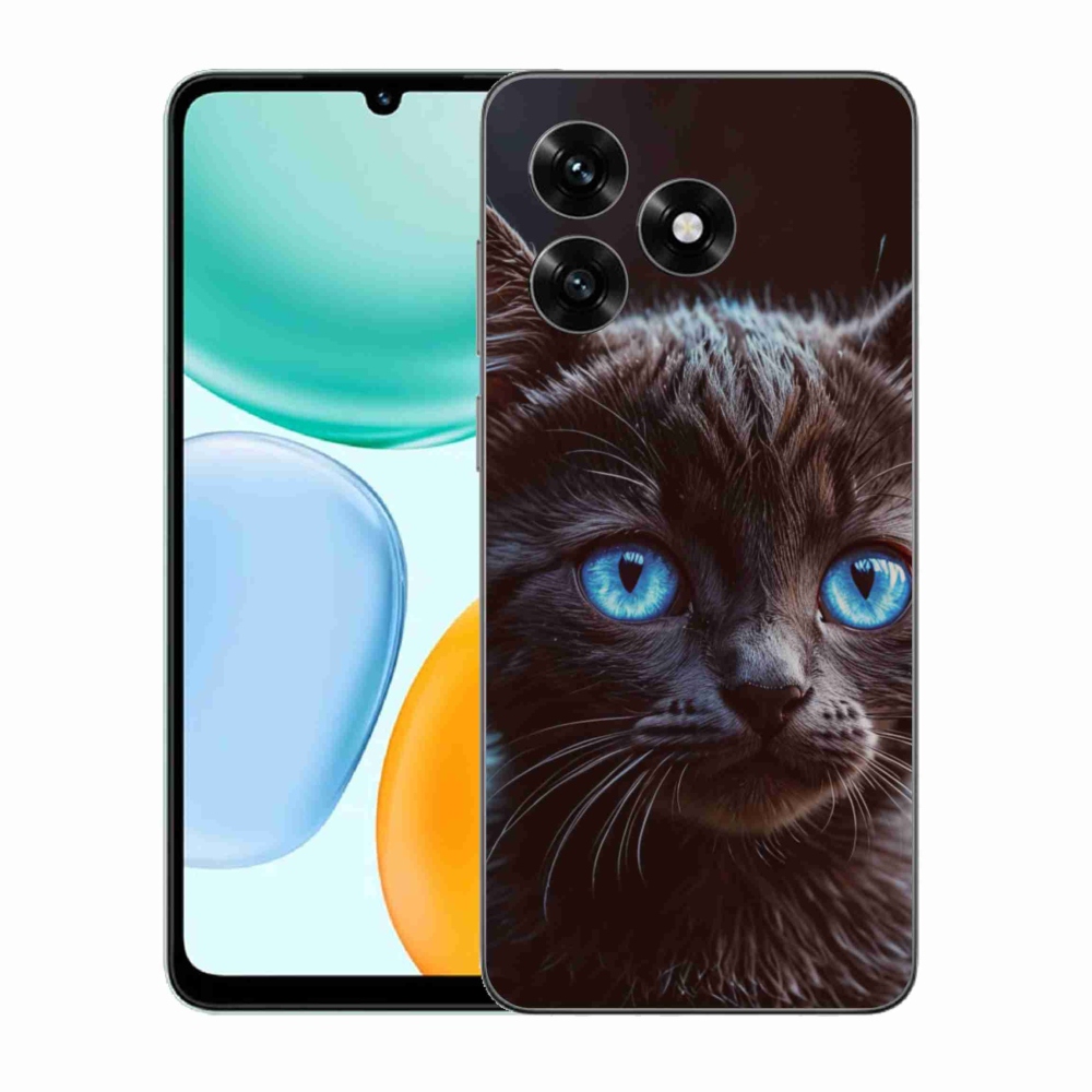 Gélový kryt mmCase na Honor X5c Plus - čierne mačiatko 2
