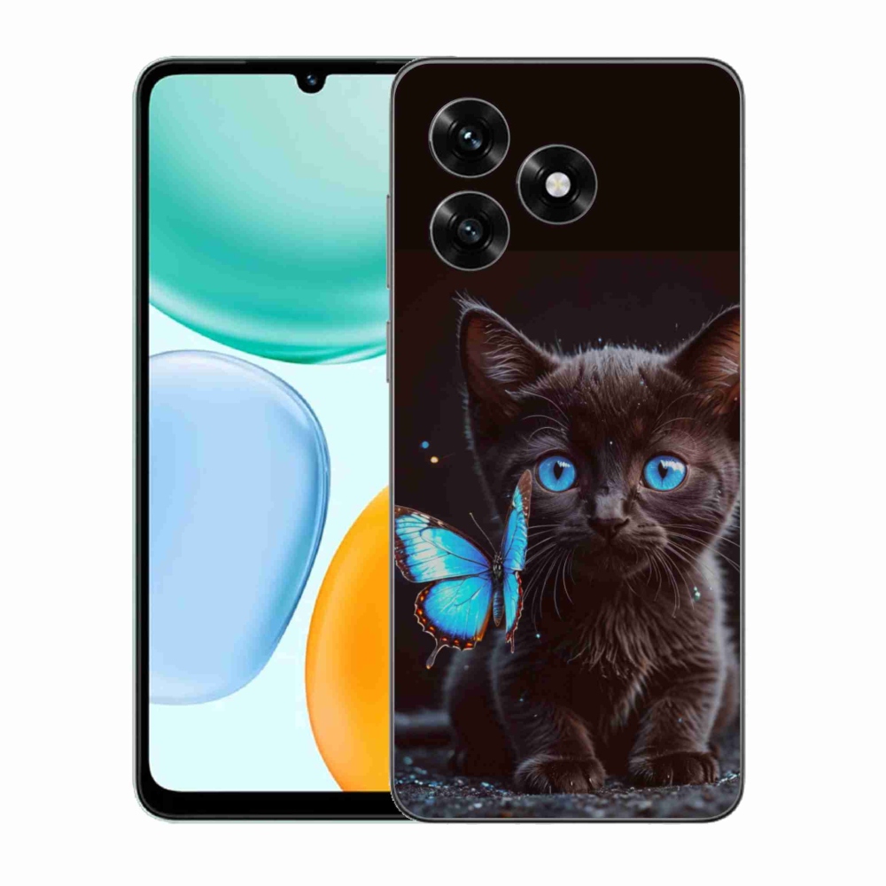 Gélový kryt mmCase na Honor X5c Plus - čierne mačiatko 3