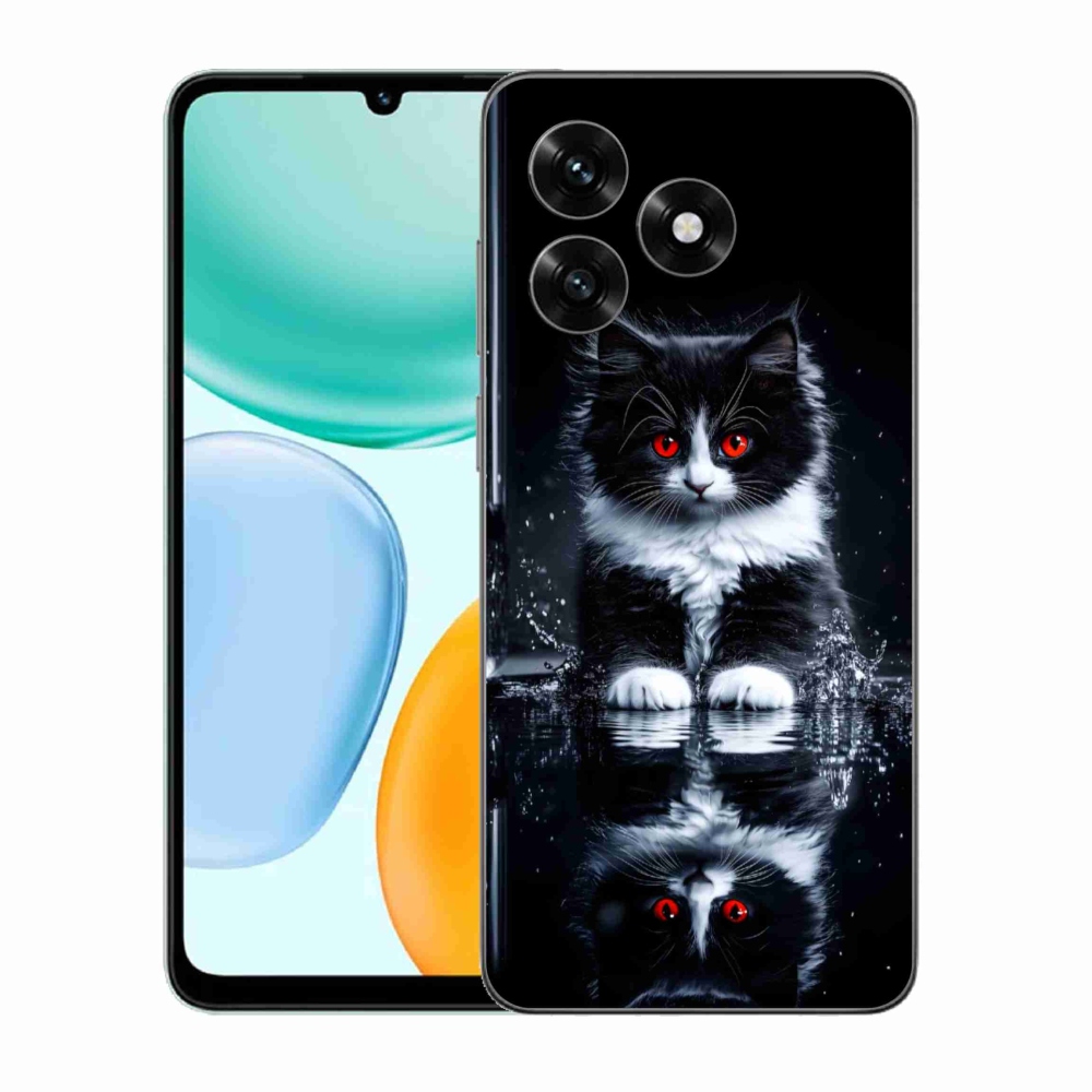 Gélový kryt mmCase na Honor X5c Plus - čiernobiele mačiatko