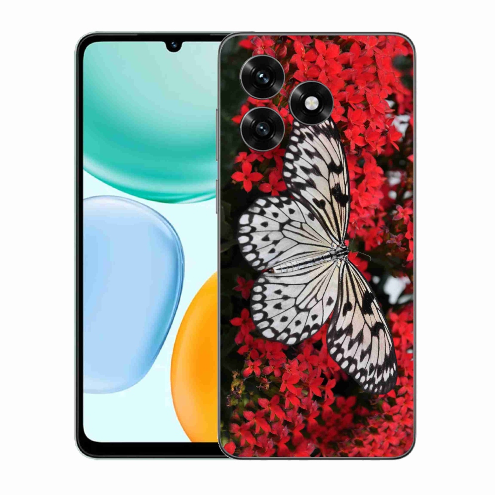 Gélový kryt mmCase na Honor X5c Plus - čiernobiely motýľ 1