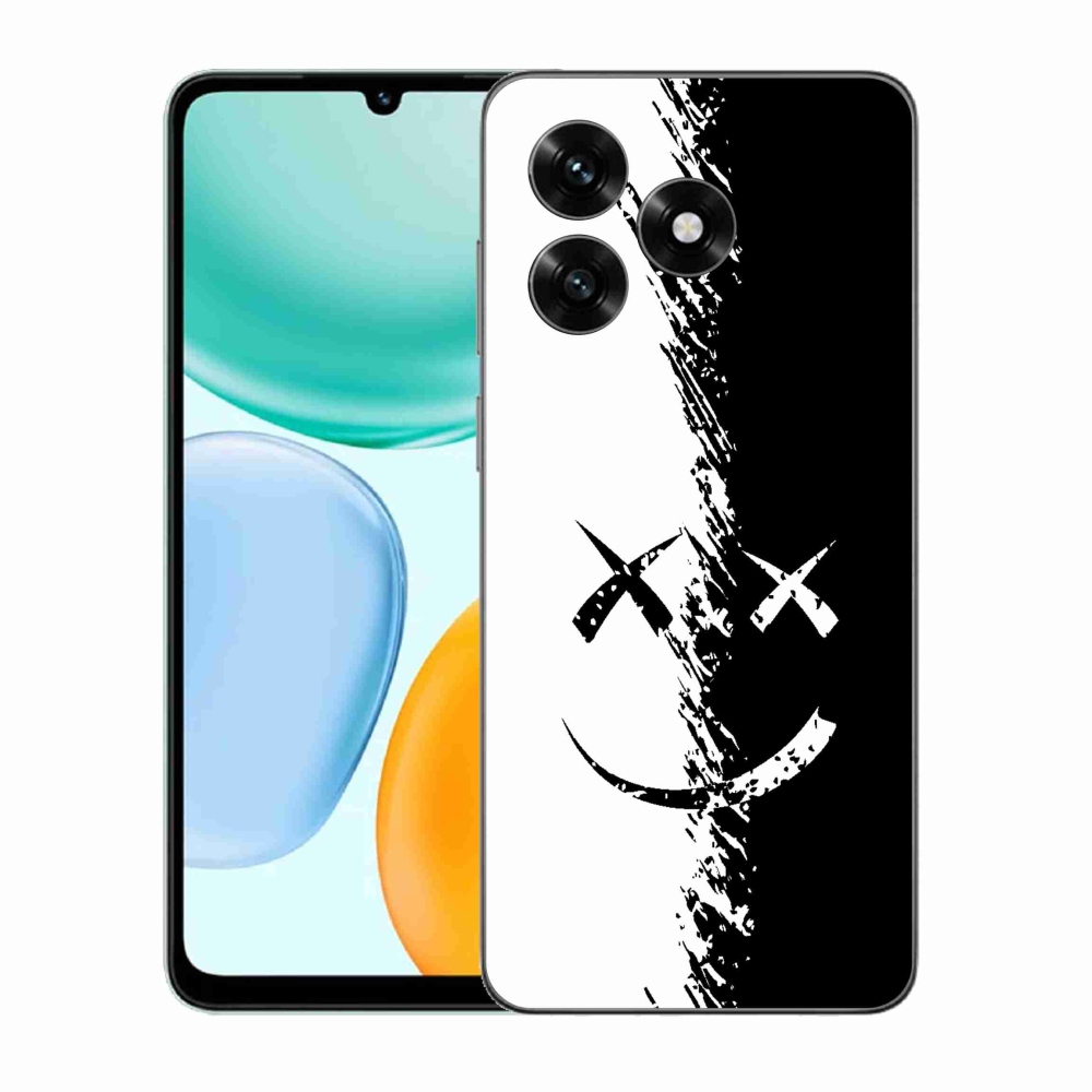 Gélový kryt mmCase na Honor X5c Plus - čiernobiely smajlík