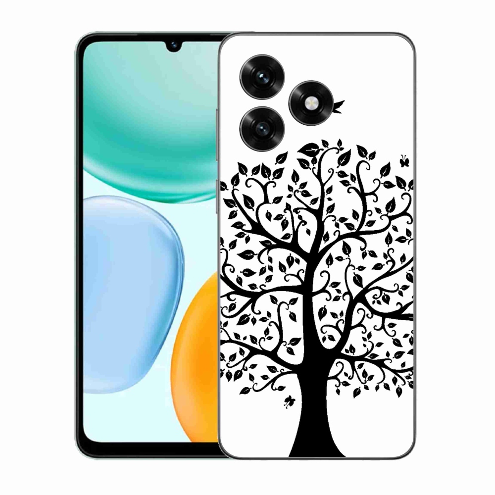 Gélový kryt mmCase na Honor X5c Plus - čiernobiely strom