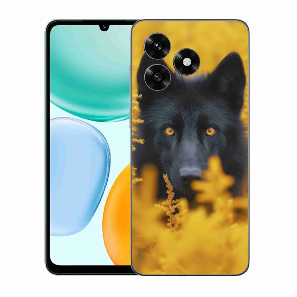 Gélový kryt mmCase na Honor X5c Plus - čierny vlk 2